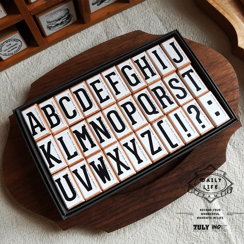【7Uly】 English Letters (Series One) | Retro Daily Planner Rubber Stamp 【7Uly】 English Letters (Series One) | Retro Daily Planner Rubber Stamp