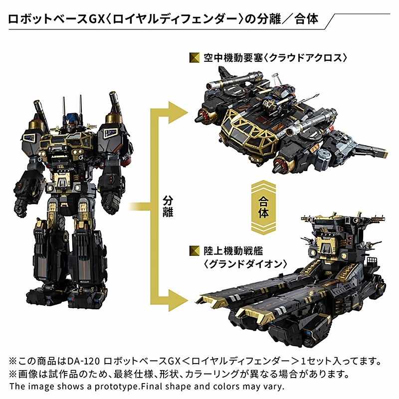 Takara Diaclone Da-120 Robot Base Gx Royal Guard