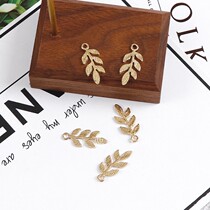 Alloy Small Leaf Hanging Accessories Hand Bow Ball Flow Supendant Leaves Accessories Diy Handmade Eardrop Material