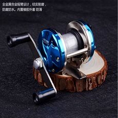 Ice удочкой 新款金属鼓轮可抛钓迷你钓鱼竿1米1.4米1.6冰钓小海钢笔竿超短杆