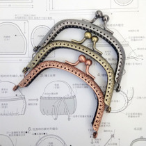 Handmade fabric DIY mouth gold material bag accessories 8 5CM arched orchid embossed mouth gold