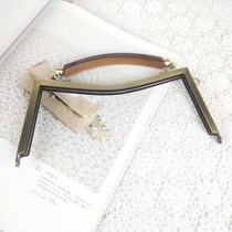  Handmade DIY accessories 20 5cm green ancient trapezoidal concave waist cloud glue hand handle non-perforated gold bag mouth gold bag