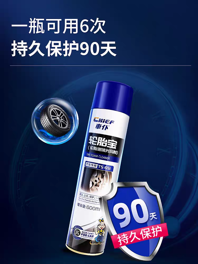 Car Tire Shine Agent, Long-Lasting Protective Oil, Stain Remover, Polish, Car Black Gloss Glaze, Anti-Aging