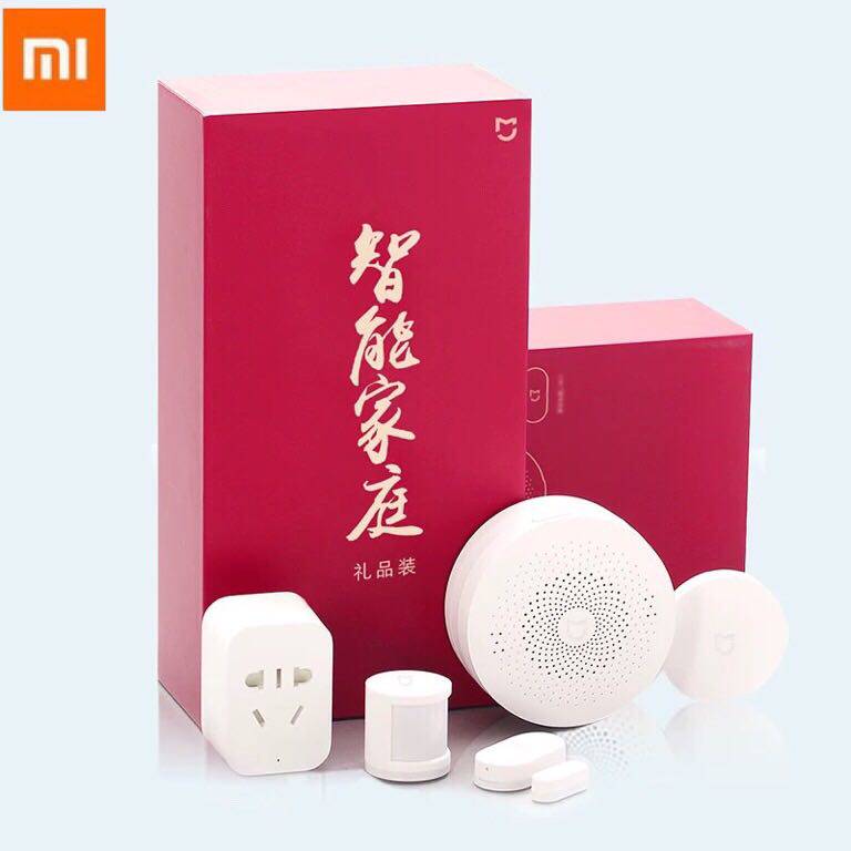 Xiaomi Mi Family Smart Home Suit Multifunction Gateway Windows Human Body Sensors Socket Smoke Wireless Switch