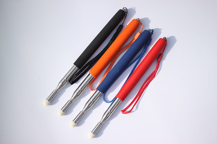  Electronic whiteboard touch pen telescopic teaching whip 1 m 1 2 m stainless steel telescopic pen felt head