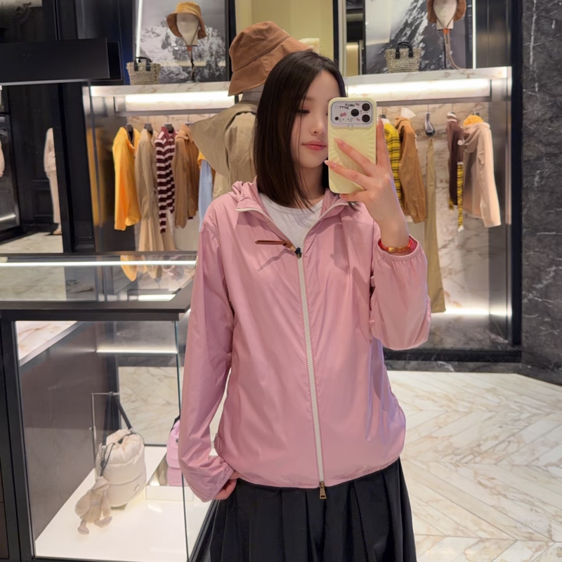 Casual Hooded Lightweight Pink and Yellow Spring/Summer Jacket Upf50+ Professional Sun Protection Clothing Skin-Friendly Close-Fitting Soft Skin Clothing