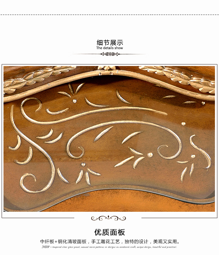 Rui Shi phong cách châu Âu đồ nội thất bằng kính cường lực góc phòng khách sofa bên ba bộ nhà bên - Bàn trà bàn ghế sofa phòng khách nhỏ
