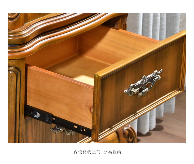 Máy ghi âm vinyl bằng gỗ rắn của Mỹ Máy ghi âm kiểu cũ Máy ghi âm kiểu lớn Châu Âu Loa âm thanh đa chức năng - Máy hát