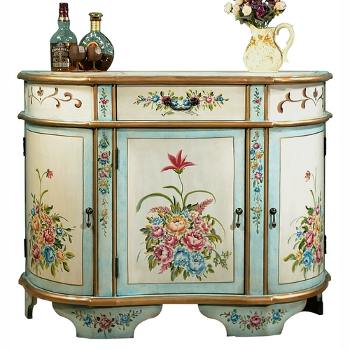 Американский сельский сельский шкаф Xuangan в ретро -окрашенный декоративный шкаф гостиной