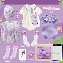 Новый подарочный костюм детской одежды для подарка См. Courtesy Baby Girl Full Moon 100 дней Four Seasons