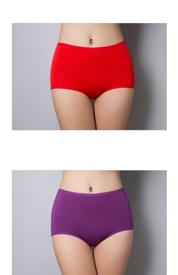 3 Sponge Sợi tre SpongeBob đồ lót màu đỏ phụ nữ modal cotton cao eo tóm tắt kích thước lớn boxer nam