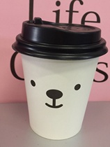 Small paper cup diameter 75 universal coffee switch cover black thick soy milk cup cover