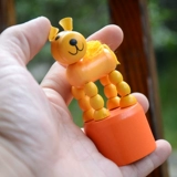 Мультяшный танцующий деревянный конструктор, игрушка, жираф, 1-3 лет