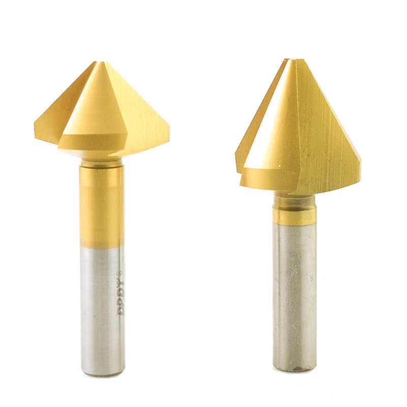 Straight shank coated chamfering knife three-edged single-edged chamfering drill 6 3 10 4 16 5 18 25 30 60 degrees 90 degrees