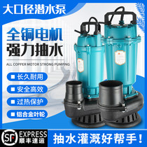 Qianhua QDX submersible pump 220V large flow 3 inch 4 inch 2 pump agricultural irrigation high head copper wire pump
