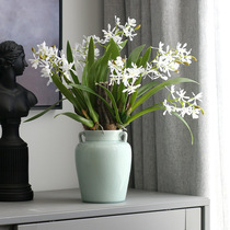 Fake flower simulation flower decoration living room decoration flower with root handle bundle Wandaolan fresh temperament tea room flower arrangement