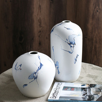 Clear soup Wolverine vase Three sets of ceramic light lavish windy modern minimalist living-room Decorative Pendulum floral floral