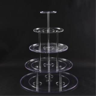 五层香槟塔架子婚庆道具生日派对香槟塔台三层亚克力塑料酒塔架子