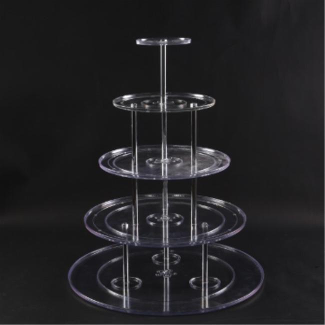 Five-Tier Champagne Tower Stand Wedding Props Birthday Party Champagne Tower Stand Three-Tier Acrylic Plastic Wine Tower Stand