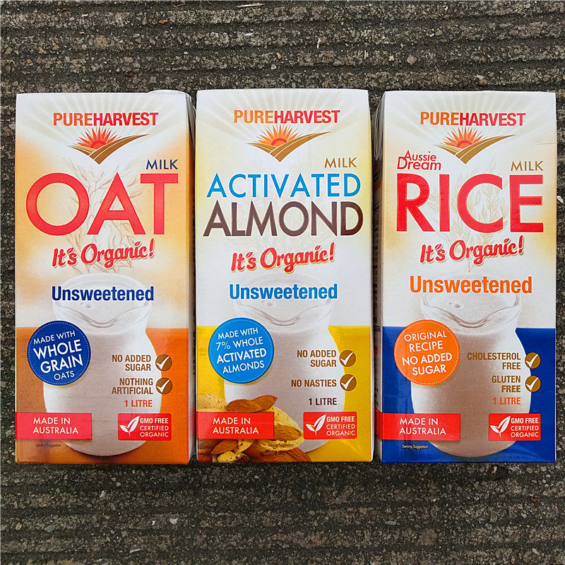 HAVEST SUGAR-FREE SOY MILK OAT MILK BROWN RICE MILK ALMOND MILK DEW DRINK PUREHARVEST ORGANIC