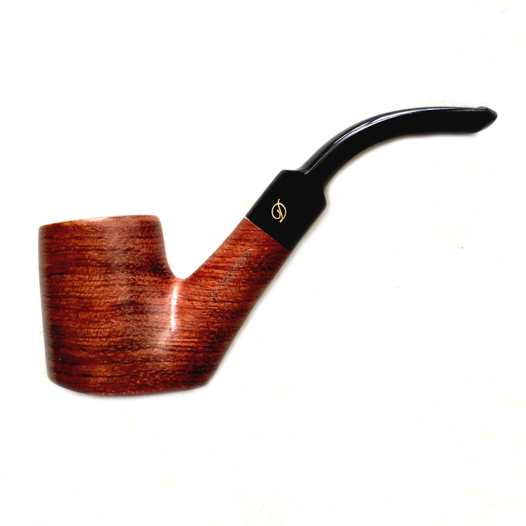 Flat-bottomed semi-handmade mahogany pipe solid wood tobacco pipe novice pipe set entry-level dry pipe tobacco bag cigarette pot