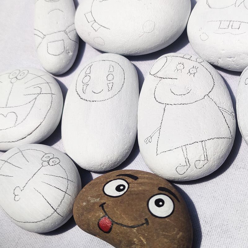 Stone Painting Line Drafts propylene Painted Semi-finished Art Textbook Diy Material Mall Events Children's parent-child hands