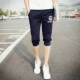 Đàn ông trung niên cotton nhiều túi cắt quần nam cộng với phân bón XL eo cao thun thun quần short