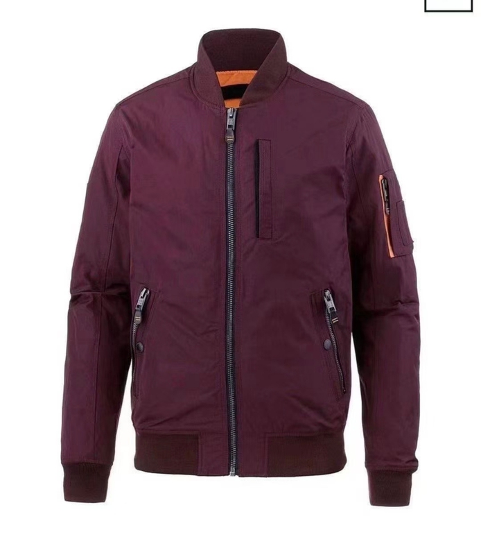 British Trendy Brand Extremely Dry-Fit Men's Cotton Jacket with Fleece, Autumn and Winter Slim-Fit Men's Hooded Flight Jacket