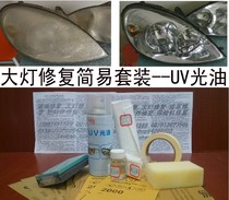 Car headlight coating UV varnish repair simple kit refurbishment