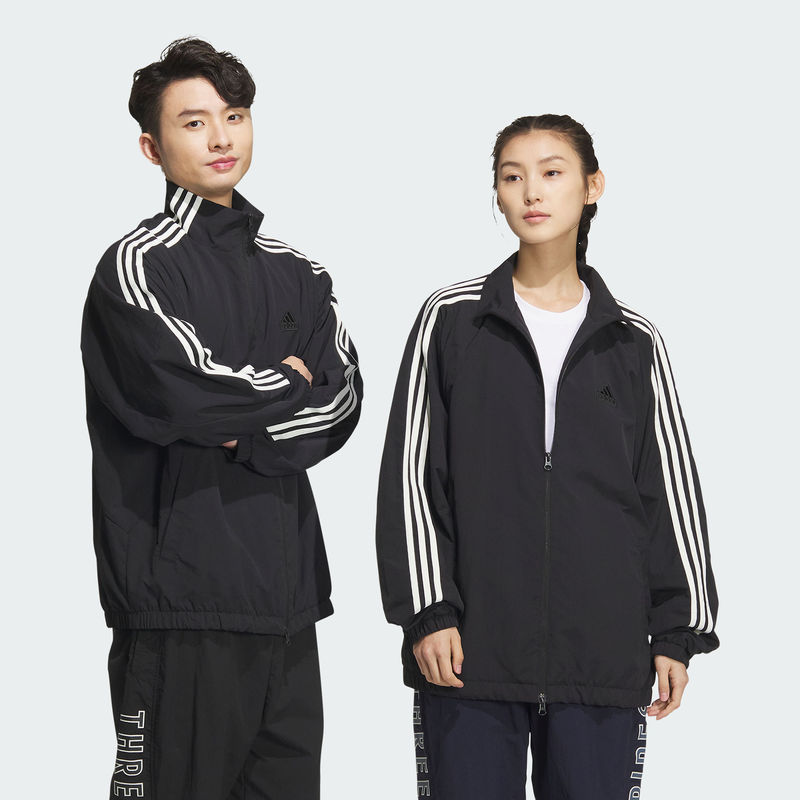 Adidas Sports and Leisure Water-Repellent Stand-Collar Sports and Leisure Jacket for Men and Women