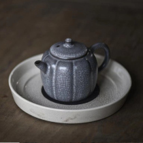 Fanshantang soda glaze rock mud melon edge small pot capacity 150cc open piece can raise the teapot Jingdezhen