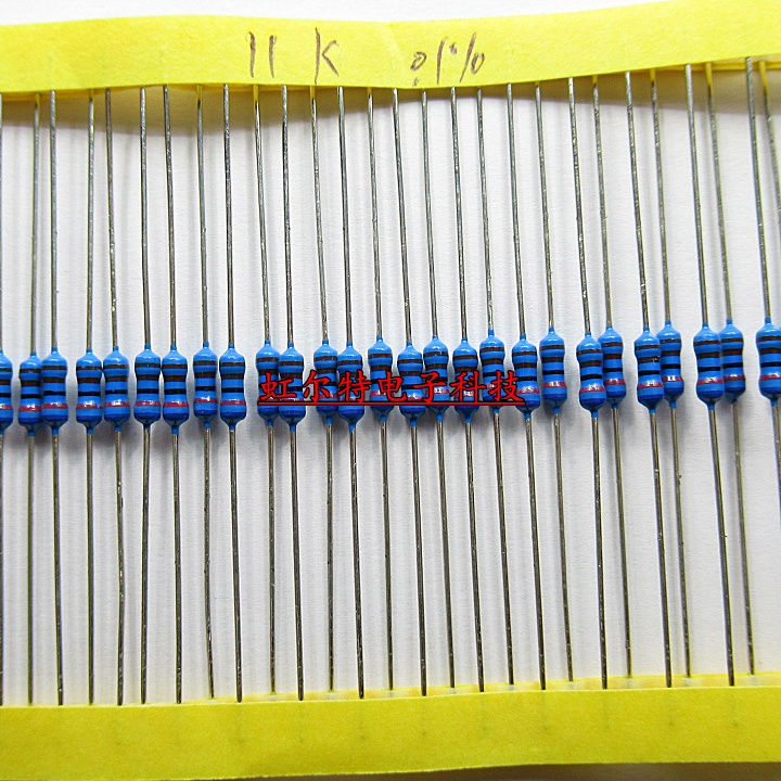 1 4W Metal film resistor 1/1000 11K 11 kΩ 0 1% High precision resistor 0 25W 50