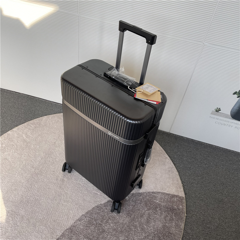 High-end Japanese 24-inch aluminum-frame suitcase macaron-colored matte suitcase mute universal wheel trolley case for men and women