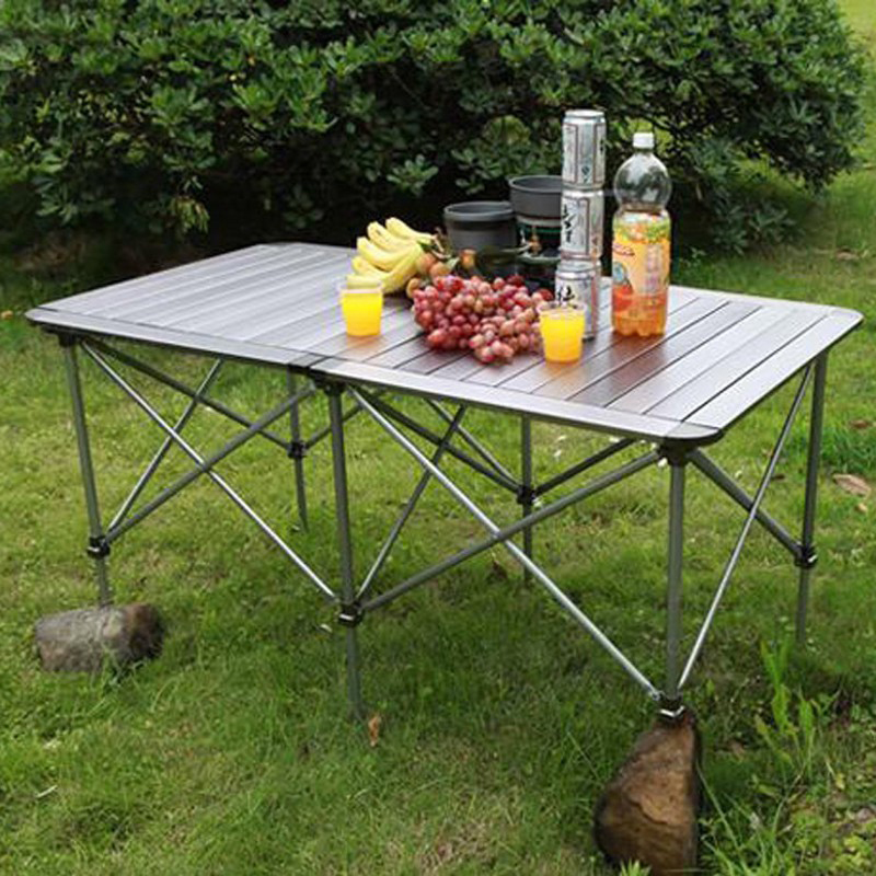 Brother brs Outdoor Portable Foldable Self-driving Aluminum Alloy Table Picnic Table Adjustable barbecue Camping Table