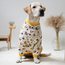 Quilted autumn and winter warm legs big dog protection joint clothing medium and large dog elbow pads home clothes pajamas feet