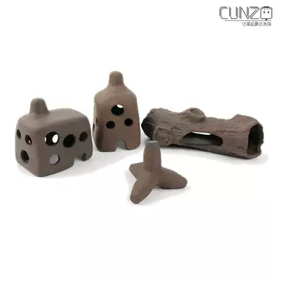 Inze micro-cylinder freshwater tank landscaping package pottery pot shrimp House landscape materials office potted bonsai