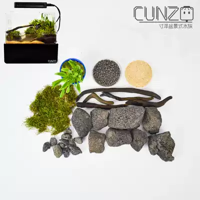 Mini water and land tank landscaping material package bottom filter water and land tank landscaping supplies volcanic stone watergrass landscaping