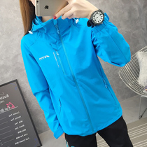 Outdoor stormtrooper womens spring and autumn single layer thin elastic loose sports windbreaker mens jacket tide brand mountaineering suit