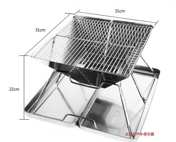 Bếp nướng ngoài trời 3-8 người nướng vừa thép không gỉ bếp lò bếp nướng dã ngoại - Bếp lò / bộ đồ ăn / đồ nướng dã ngoại bếp nướng ga mini