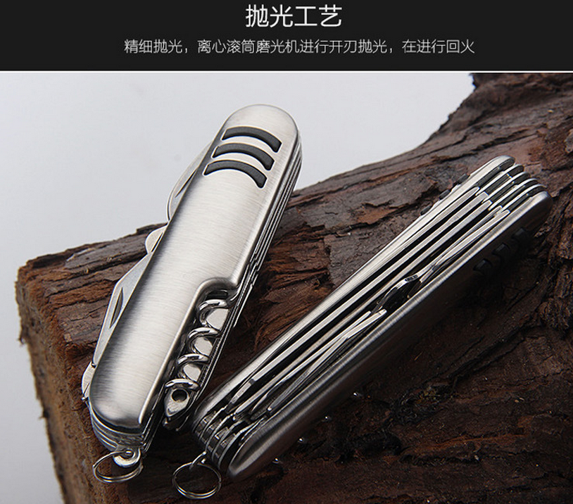 Ngoài trời folding knife đa chức năng công cụ kết hợp thép không gỉ saber cắm trại leo đa mục đích survival tool