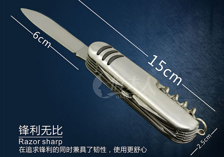 Ngoài trời folding knife đa chức năng công cụ kết hợp thép không gỉ saber cắm trại leo đa mục đích survival tool