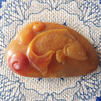 Ballin Stone Foor Yellow Frozen Stone Seal Slightly with Chicken Blood Sushi Mountain Stone Lao Tian Yellowstone Changhua Stone (already tied