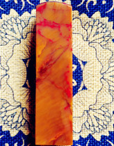 Natural Changhua chicken blood stone seal carving (good luck at the head) topaz jelly soft jade base Bahrain Laos Tianhuang