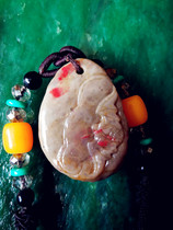 Natural Changhua Soapstone Pendant (Blessings Before Your Eyes) Shoushan Stone Laos Tianhuang Stone Bahrain Soapstone