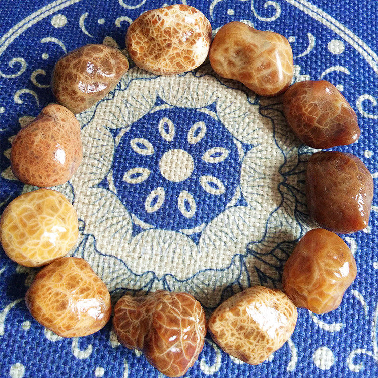 Zhenpin Mongolian Alashan precious stone species collection-level big ice soul brother kiln pattern old leather open piece bracelet eye stone