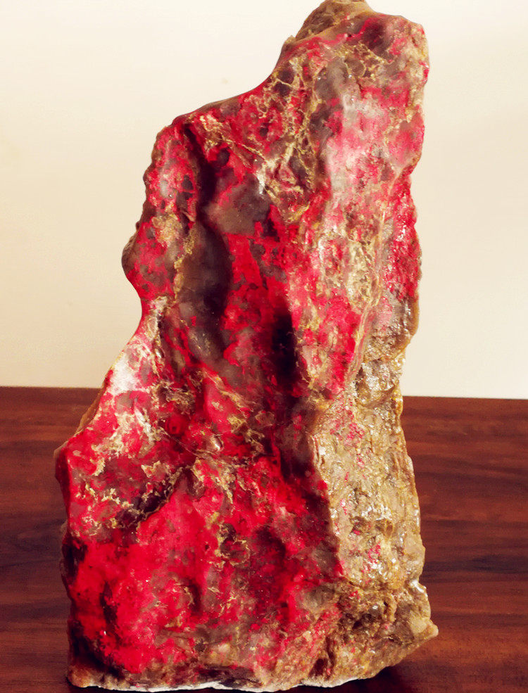 Natural Changhua chicken bloodstone ornaments (Dahongpao)Soft steel bottom full of blood red Yan Bahrain Shoushan Lao Tian Huangshi