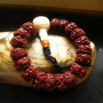 Authentic Nepal 6 six-petal King Kong Bodhi Bracelet Buddha Bead Red Flesh Deep Clean Wenwen Walnut