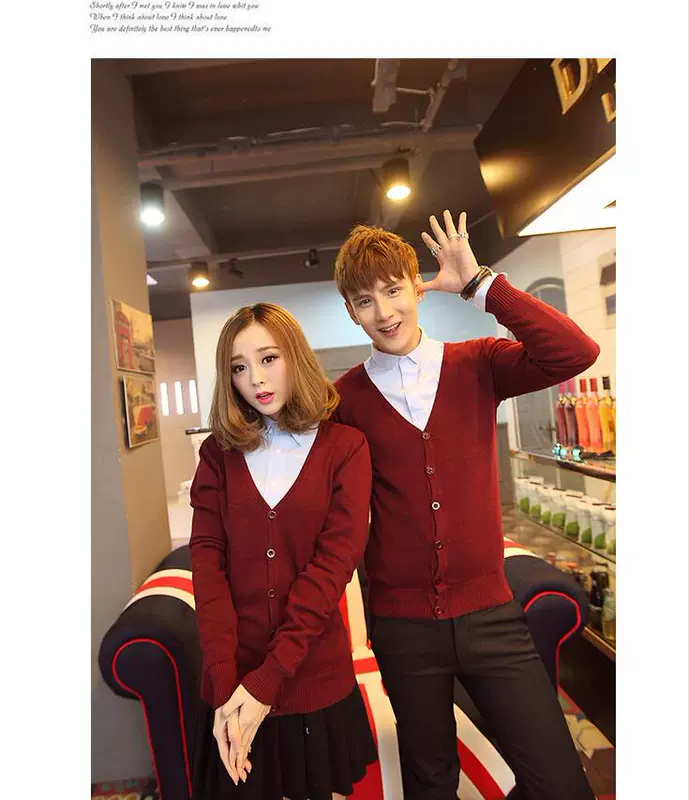 Mùa xuân nam áo len mỏng cardigan áo khoác điều hòa không khí áo sơ mi nam màu rắn V-Cổ nam giới và phụ nữ các cặp vợ chồng bông áo len áo nam đẹp