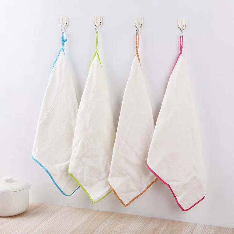 Cotton Gauze Dishcloth, New High-End Model That Doesn'T Absorb Oil or Shed Lint, Thickened Absorbent Cleaning Cloth for Household Use