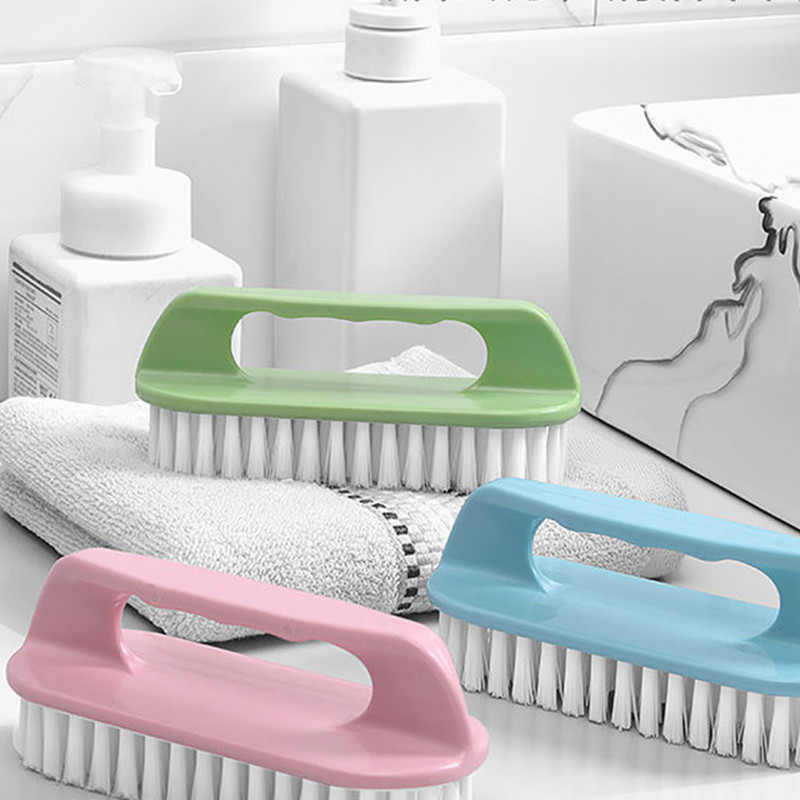 New Household Handle-Type Flat Plastic Laundry Brush with Non-Shedding Hard Bristles, Plastic Brush for Cleaning Fruits and Vegetables, Multi-Purpose Kitchen Cleaning Brush Factory